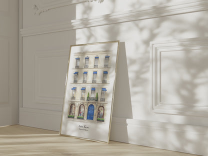 Ralph Lauren Paris Print Boulevard Saint-Germain Illustration Watercolor Paris Artwork