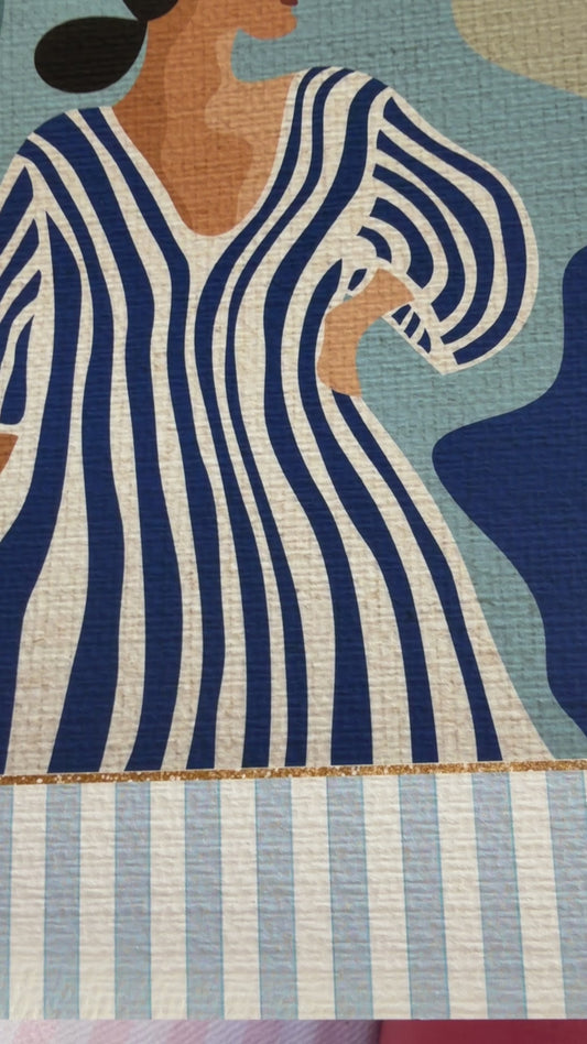 Cote d' Azur Print Coastal Illustration Beach Club Riviera Artwork