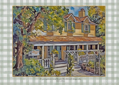 Gilmore Girls Artwork Dragonfly Inn Print Stars Hollow Watercolor Illustration