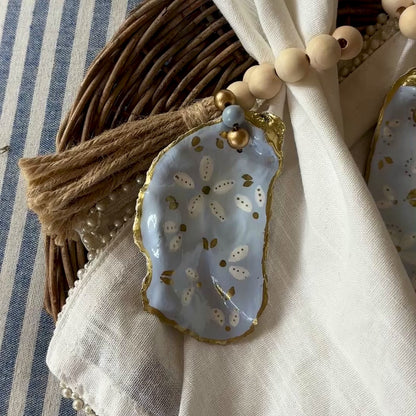 Shell Napkin Ring Set Coastal Table Decor