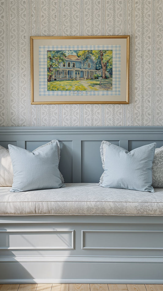 Stars Hollow Watercolor Illustration Lorelai and Rory's Home