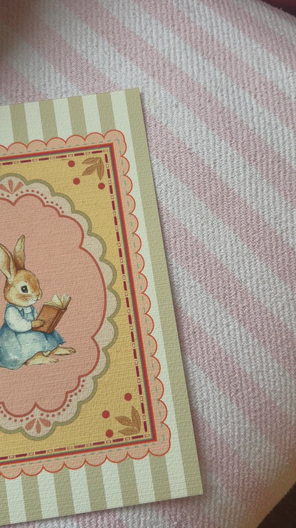 Kids Room Wall Art Set of 3 Custom Nursery Artwork Whimsical Goose Print Bunny Illustration