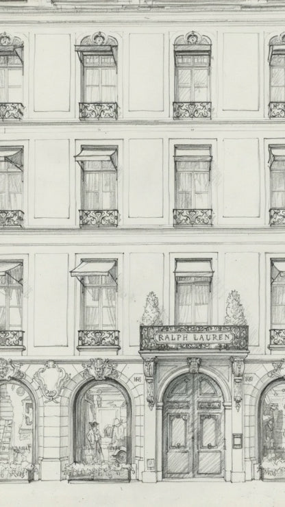 Ralph Lauren Paris Print Boulevard Saint-Germain Illustration Watercolor Paris Artwork